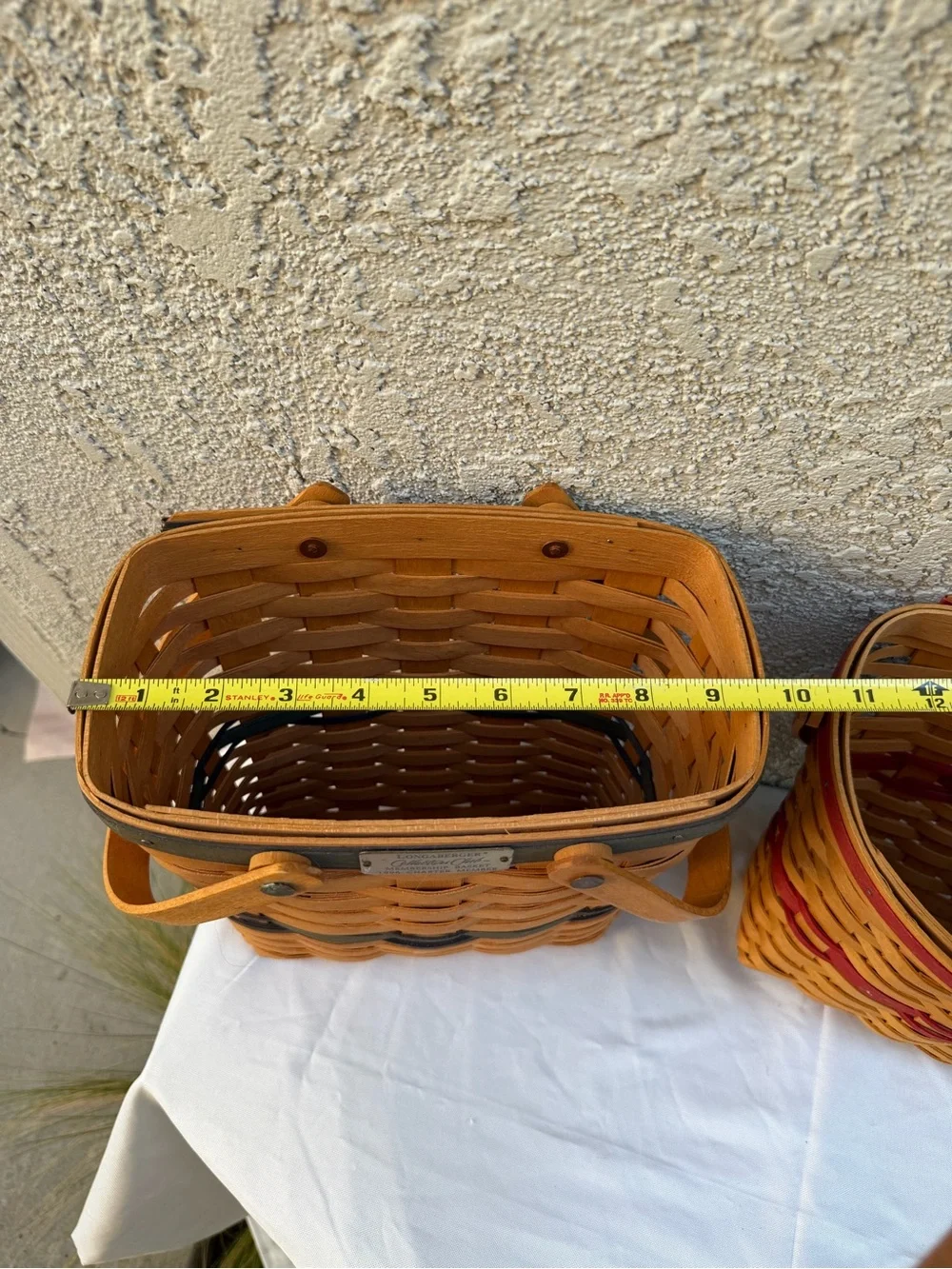 Longaberger Collectors Club Membership Basket 1996 Charter Member & Glad Tidings